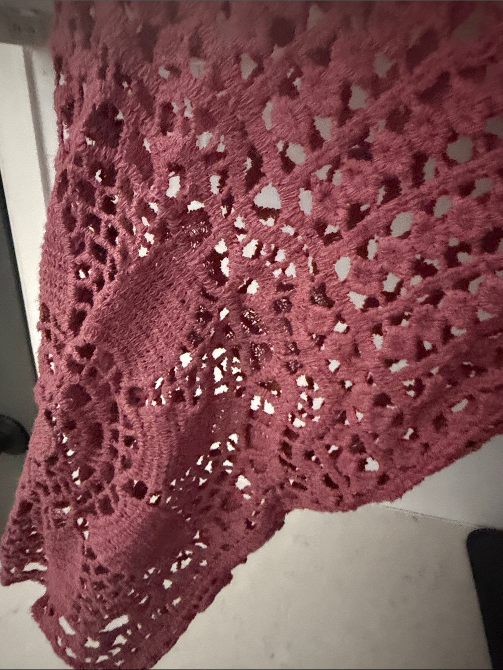 torrid Mauve Open Crochet Cardigan - Picture 2 of 7